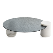 Front product view of the Fluire Marble Coffee Table by DORSA