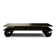 Front product view of the Vettro Nero Table by DORSA