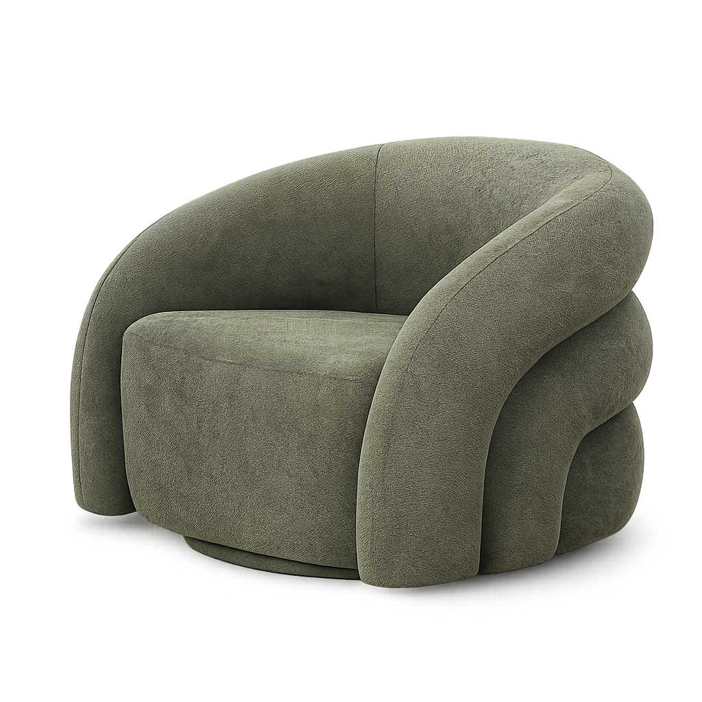 Semplicità Suede Lounge Chair